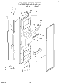 FREEZER DOOR Diagram and Parts List for 4KSRS25QFW00  KitchenAid Refrigerator