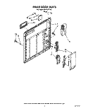 INNER DOOR Diagram and Parts List for DP8700XYN0  Whirlpool Dishwasher