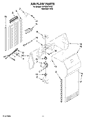 AIR FLOW PARTS Diagram and Parts List for KSRD22FTST02  KitchenAid Refrigerator