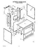 EXTERNAL OVEN Diagram and Parts List for SF316PESW0  Whirlpool Range