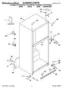 CABINET PARTS Diagram and Parts List for KTRC19KMBL02  KitchenAid Refrigerator