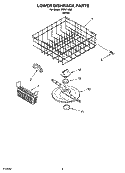 LOWER DISHRACK PARTS, OPTIONAL PARTS (NOT INCLUDED) Diagram and Parts List for IRD6710Q2  Inglis Dishwasher
