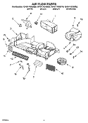 AIR FLOW PARTS Diagram and Parts List for GH9176XMS0  Whirlpool Microwave