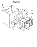 OVEN Diagram and Parts List for RFE3000W1  Whirlpool Range