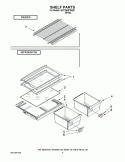 SHELF PARTS Diagram and Parts List for W4TXNGFWQ01  Whirlpool Refrigerator