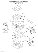 REFRIGERATOR SHELF PARTS Diagram and Parts List for KSSO42FMX00  KitchenAid Refrigerator