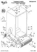 CABINET PARTS Diagram and Parts List for 7GS2SHEXMS00  Whirlpool Refrigerator
