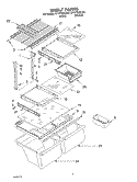 SHELF, OPTIONAL Diagram and Parts List for ET1FTEXLT01  Whirlpool Refrigerator