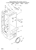 REFRIGERATOR LINER Diagram and Parts List for KSRS27FGAL00  KitchenAid Refrigerator
