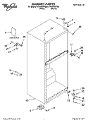 CABINET PARTS Diagram and Parts List for ET5WSEXST00  Whirlpool Refrigerator