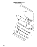 CONTROL PANEL, LIT/OPTIONAL Diagram and Parts List for RB760PXYQ2  Whirlpool Wall Oven