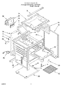 OVEN Diagram and Parts List for SF3000EYN5  Whirlpool Range