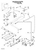 Part Location Diagram of WP98017583 Whirlpool Burner Tube - Left Front