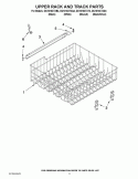 UPPER RACK AND TRACK PARTS Diagram and Parts List for DU1010XTXD4  Whirlpool Dishwasher