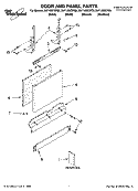 DOOR AND PANEL PARTS Diagram and Parts List for DU1100XTPQ9  Whirlpool Dishwasher