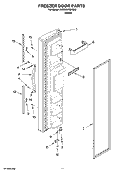 FREEZER DOOR PARTS Diagram and Parts List for 5VGS3SHGKQ06  Whirlpool Refrigerator