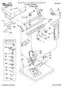 TOP AND CONSOLE, LIT/OPTIONAL Diagram and Parts List for LGR5848EQ5  Whirlpool Dryer