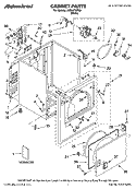 CABINET PARTS Diagram and Parts List for AED4470TQ0  Admiral Dryer