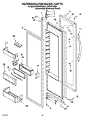 REFRIGERATOR DOOR PARTS Diagram and Parts List for KSSV42FMS01  KitchenAid Refrigerator