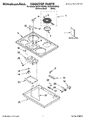 COOKTOP PARTS Diagram and Parts List for KECS100GSS02  KitchenAid Cooktop