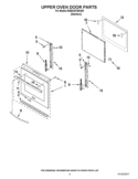 UPPER OVEN DOOR PARTS Diagram and Parts List for KEBS207BSS00  KitchenAid Wall Oven