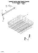 UPPER RACK AND TRACK PARTS Diagram and Parts List for KUDC02IRBL0  KitchenAid Dishwasher