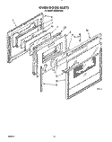OVEN DOOR Diagram and Parts List for RM288PXV6  Whirlpool Microwave Oven Combo
