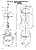 AGITATOR, BASKET AND TUB PARTS Diagram and Parts List for TAWS800JQ3  Estate Washer