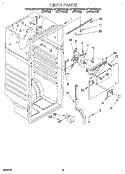 LINER Diagram and Parts List for RT12DKXDW00  Roper Refrigerator