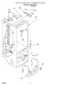 REFRIGERATOR LINER Diagram and Parts List for 4YED22PWDN01  Whirlpool Refrigerator