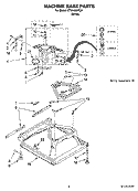 MACHINE BASE PARTS Diagram and Parts List for ETW4400TQ0  Estate Washer