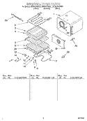 INTERNAL OVEN Diagram and Parts List for KEBS278BWH1  KitchenAid Wall Oven