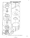 PUMP AND MOTOR Diagram and Parts List for DU3014XL0  Whirlpool Dishwasher