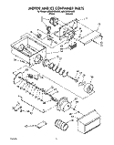 MOTOR AND ICE CONTAINER Diagram and Parts List for 8ED22DQXAN00  Whirlpool Refrigerator