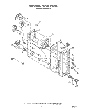 CONTROL PANEL Diagram and Parts List for RE953PXPT2  Whirlpool Range