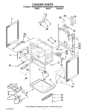 CHASSIS PARTS Diagram and Parts List for YWFE510S0AW0  Whirlpool Range