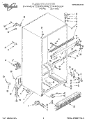 CABINET Diagram and Parts List for ET20NKXAN03  Whirlpool Refrigerator