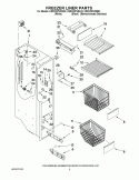 FREEZER LINER PARTS Diagram and Parts List for KSRX25FVMS02  KitchenAid Refrigerator
