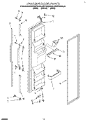 FREEZER DOOR Diagram and Parts List for KSRP25QDBL00  KitchenAid Refrigerator