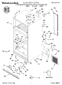 CABINET, LITERATURE Diagram and Parts List for KTRS25KGWH01  KitchenAid Refrigerator