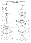 AGITATOR, BASKET AND TUB Diagram and Parts List for 3LSC9255BQ0  Whirlpool Washer