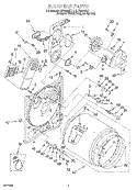 SECTION Diagram and Parts List for LER8858DQ1  Whirlpool Dryer