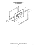 OVEN DOOR Diagram and Parts List for RS600BXV1  Whirlpool Range