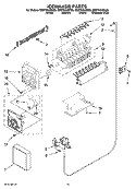 ICEMAKER PARTS, OPTIONAL PARTS (NOT INCLUDED) Diagram and Parts List for ED2FHAXST05  Whirlpool Refrigerator