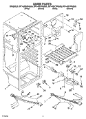 LINER PARTS Diagram and Parts List for RT14ZKYKZ03  Roper Refrigerator