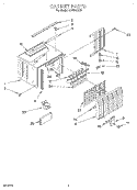 CABINET Diagram and Parts List for ACV072XG0  Whirlpool Air Conditioner