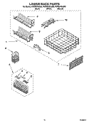 LOWER RACK PARTS Diagram and Parts List for KUDS01DLBT2  KitchenAid Dishwasher