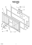 DOOR PARTS Diagram and Parts List for EH221FXRQ00  Whirlpool Freezer