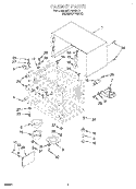 CABINET, LITERATURE Diagram and Parts List for MT7116XDQ1  Whirlpool Microwave