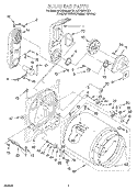 BULKHEAD Diagram and Parts List for GGN2000HZ1  Whirlpool Dryer